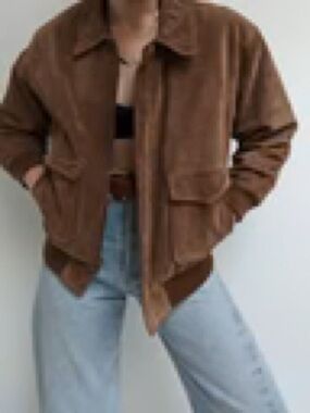 Vintage Class Club Chestnut Leather Bomber size Medium but fits like a XS